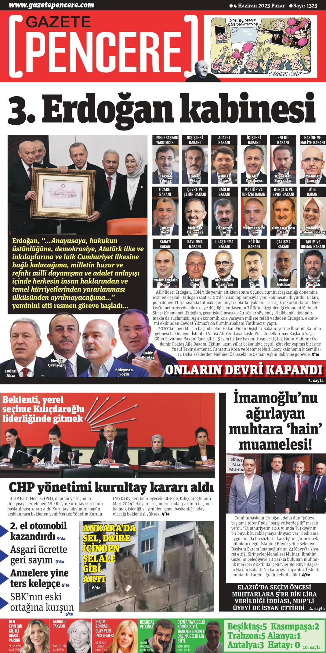 Gazeteler, Erdoğan’ın açıkladığı yeni kabine listesini manşetlerine nasıl taşıdı? İşte günün manşetleri 8